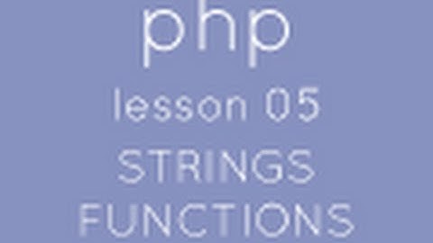 php with mysql lesson 05 string functions