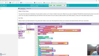 Code.org Lesson 17 Complex Sprite Movement Part 6