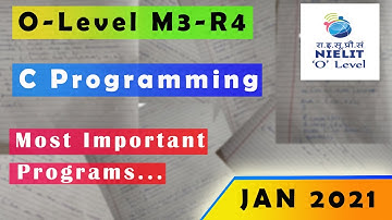 O level M3 R4 Important Programs | O level C programming Jan 2021