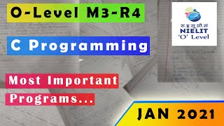 O level M3 R4 Important Programs | O level C programming Jan 2021