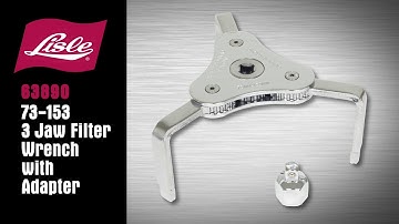 Lisle 63890 73-153mm Heavy Duty 3 Jaw Filter Wrench with Adapter