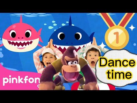 Donkey Kong dances to baby shark - YouTube