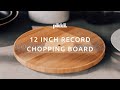 12 inch vinyl chopping board  bamboo lp cutting board by pikkii