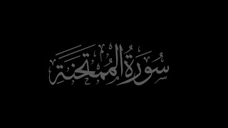 Surah Al-Mumtahanah 60 recited by Muhammad Siddeeq al Minshawi Mujawwad سورۃ الممتحنة