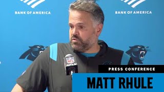 Matt Rhule talks about Panthers run game after the Atlanta win