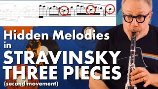 Discovering Hidden Melodies in Stravinsky Three Pieces for Clarinet!