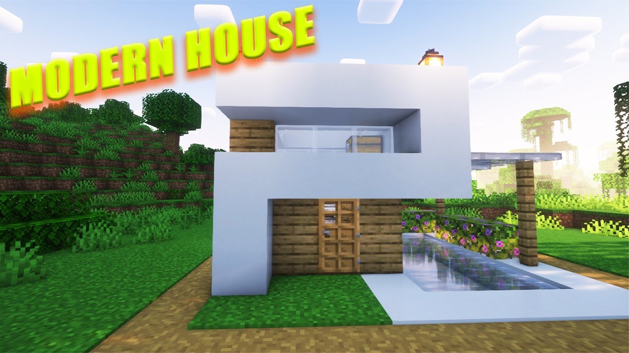 Minecraft: How To Build A Small & Easy Modern House Tutorial - YouTube