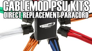 CableMod Individually Paracord PSU Cable Kit Review Corsair EVGA Seasonic - YouTube