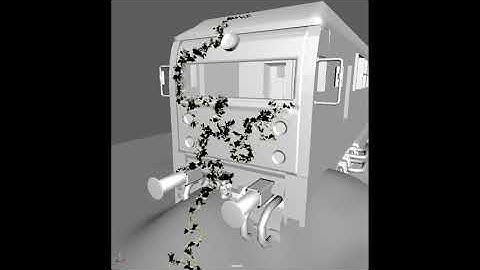 Light Destruction - Vine Growth Test using Paint FX in Maya