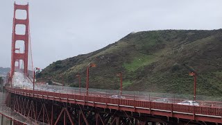 San Francisco Golden Gate Bridge on a Rainy January Day 2024