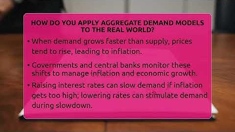 How Do You Apply Aggregate Demand Models To The Real World? - Inflation Insight Channel