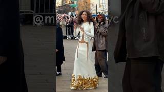 Zendaya wearing a gorgeous white & gold dress to Dune 2 NYC premiere ❤️‍🔥