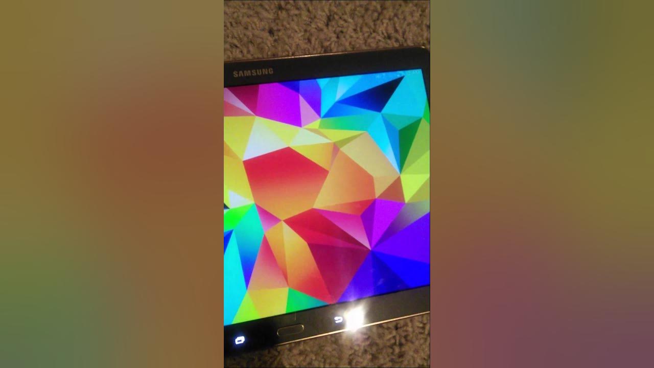 Samsung Galaxy tab s power button jammed. YouTube