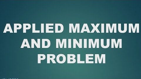 MAT183 | Group Assignment | Applied Maximum And Minimum |