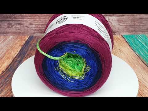 Video: Příze Čarovné klbko, (4n), 1000m, LongColor Magic 076