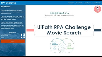 UiPath RPA Challenge - 3 | Movie Search - Add Cognitive Skills to your Bot with Rest API | RPA + AI