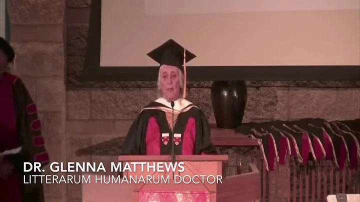 Dr. Glenna Matthews Receives the Litterarum Humana...