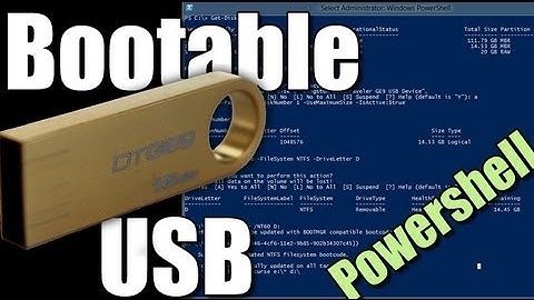 Bootable USB Drive Using Powershell and Windows 8
