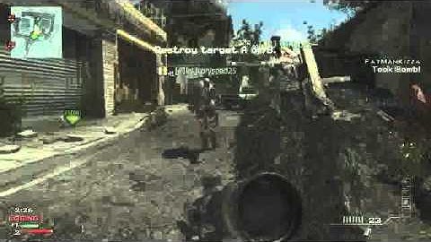 MW3 : S&D: Fallen - Throwing Knife Across Map #3