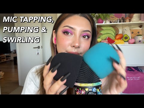 ASMR fast & aggressive mic tapping, pumping and swirling 🖤 | Whispered
