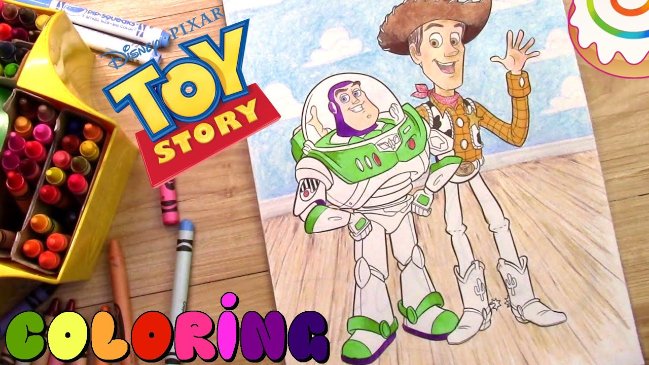 Toy Story Coloring page Woody & Buzz Lightyear