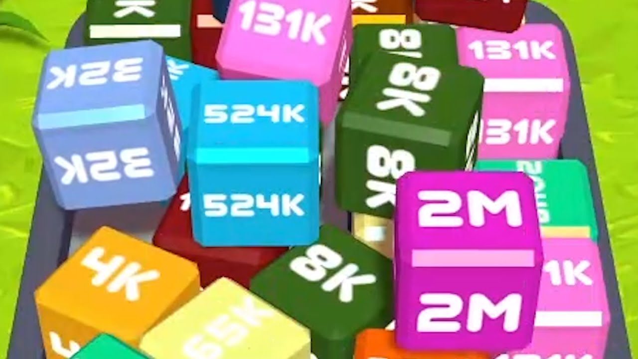 Merge Cube 2048 3D - ASMR Gameplay (Cubes Math, Level Up NumberBlocks ...