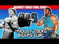 The Heaviest "Cheat" Curls Ever - How Much Could Arnold Curl? Bill Kazmaier curled 440lbs?