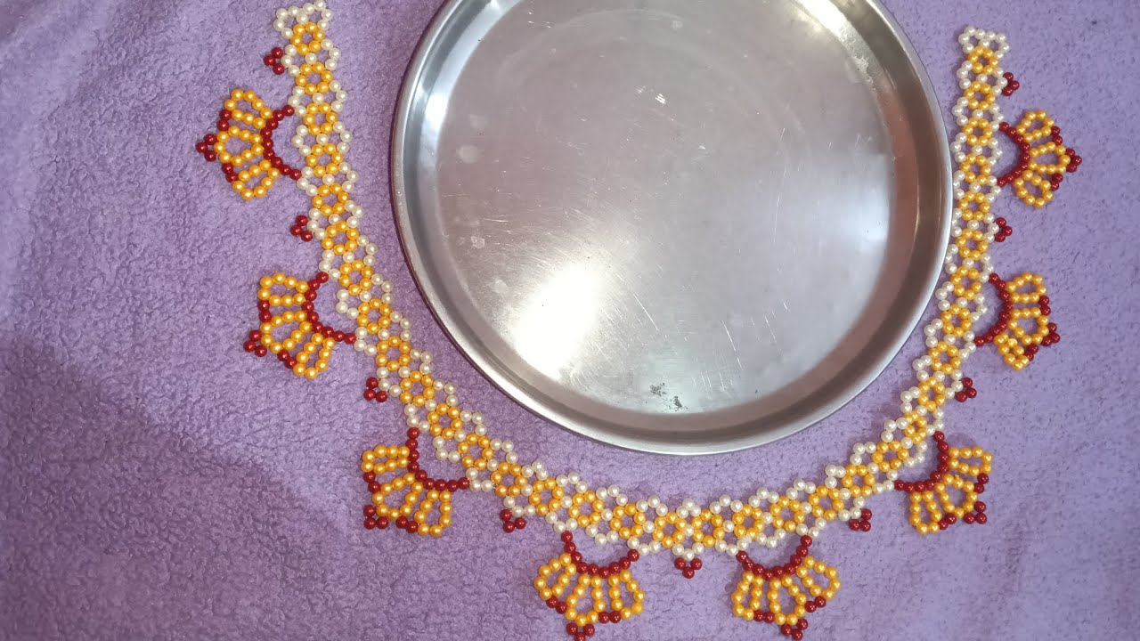 ताटाभोवतीची   मोती रांगोळी 🌸in marathi 🌸