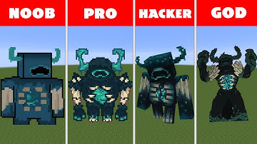 Pixel Art (NOOB vs PRO vs HACKER vs GOD) Warden in Minecraft