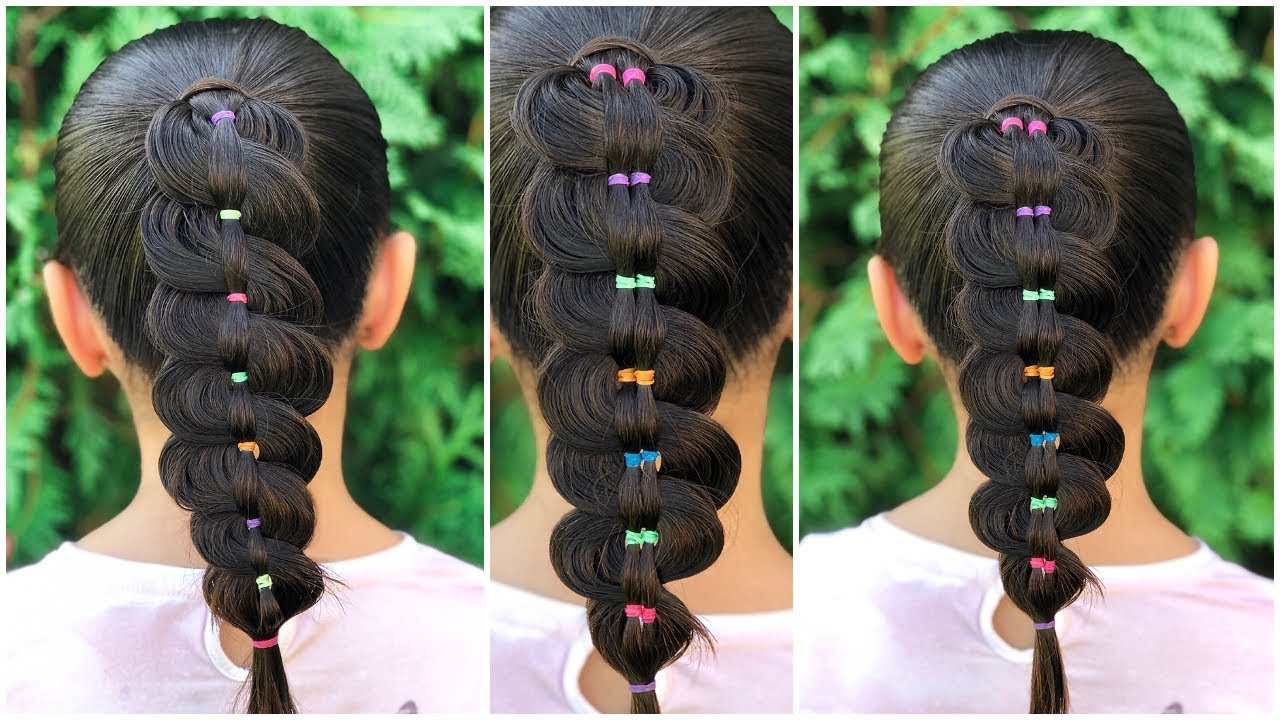 2 TRENZAS ARCOIRIS CON COLETA FACIL🌈|PEINADO PARA NIÑAS PASO A PASO|Rainbow Braid