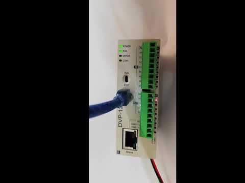 Delta PLC DVP 12 SE  Connection to Rs 232 and Ethernet