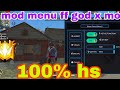 NOVO MOD MENU FF GOD X MOD