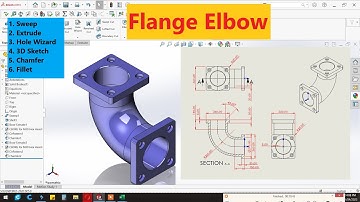 ☑️Solidworks Tutorial || Flange Elbow design in Solidworks.
