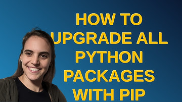 How to upgrade all Python packages with pip