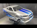 Tamiya: Nissan Skyline R34 GT-R 2 Fast 2 Furious Build Part 2 Painting the Stripes