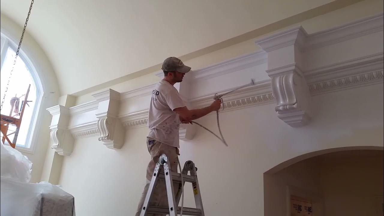 How To Spray Paint Furniture Trim Crown & Wood Work DIY Airless Paint