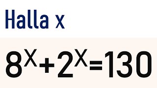 RESOLUCIÓN DE LA ECUACIÓN EXPONENCIAL DADA. Matemáticas Básicas