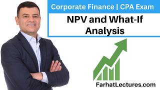 NPV and What-If Analysis | Corporate Finance | CPA Exam BAR | CMA Exam | Chp 11 p 1