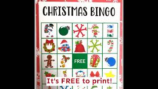 Printable Christmas Bingo