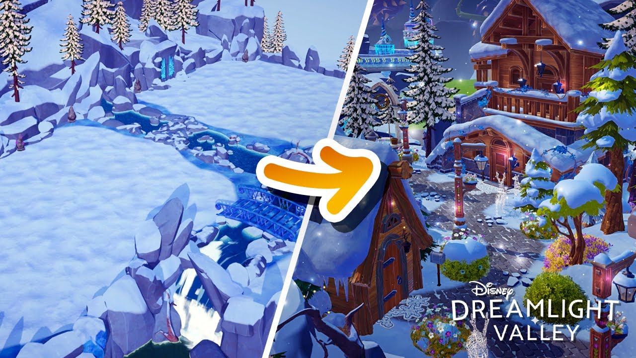 Building a Cosy Winter Ski Resort in the Frosted Heights (Relaxing Longplay) | Dreamlight Valley