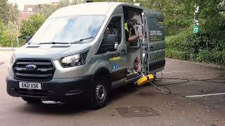 Van Mounted Gum & Graffiti Removal Unit Powered by the Karcher HDS 1000 DE Hot Water Pressure Washer