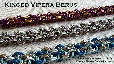 Kinged Vipera Berus Bracelet...Updated - Chainmaille Tutorial