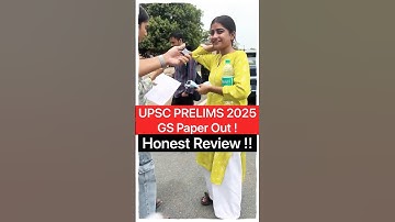 Honestly Paper Was ….. 😳 UPSC Prelims 2025 GS Paper Review #aspirantsreview #prelims2025