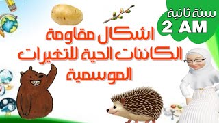 ملخص درس: أشكال مقاومة الكائنات الحية للتغيرات الموسمية سنة ثانية متوسط