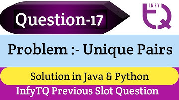 InfyTQ Previous Slot Question 17 | Unique Pair whose digit sum is same | Intellective Tech