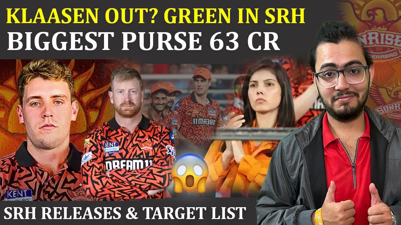 Klaasen OUT? Cameron Green IN SRH! 🔥 SRH Biggest Purse 63 CR | IPL 2026 Mega Auction Updates