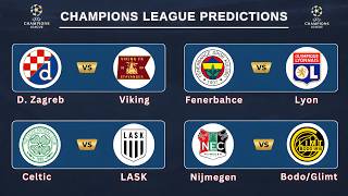 Champions League Play-off Predictions August 18 19