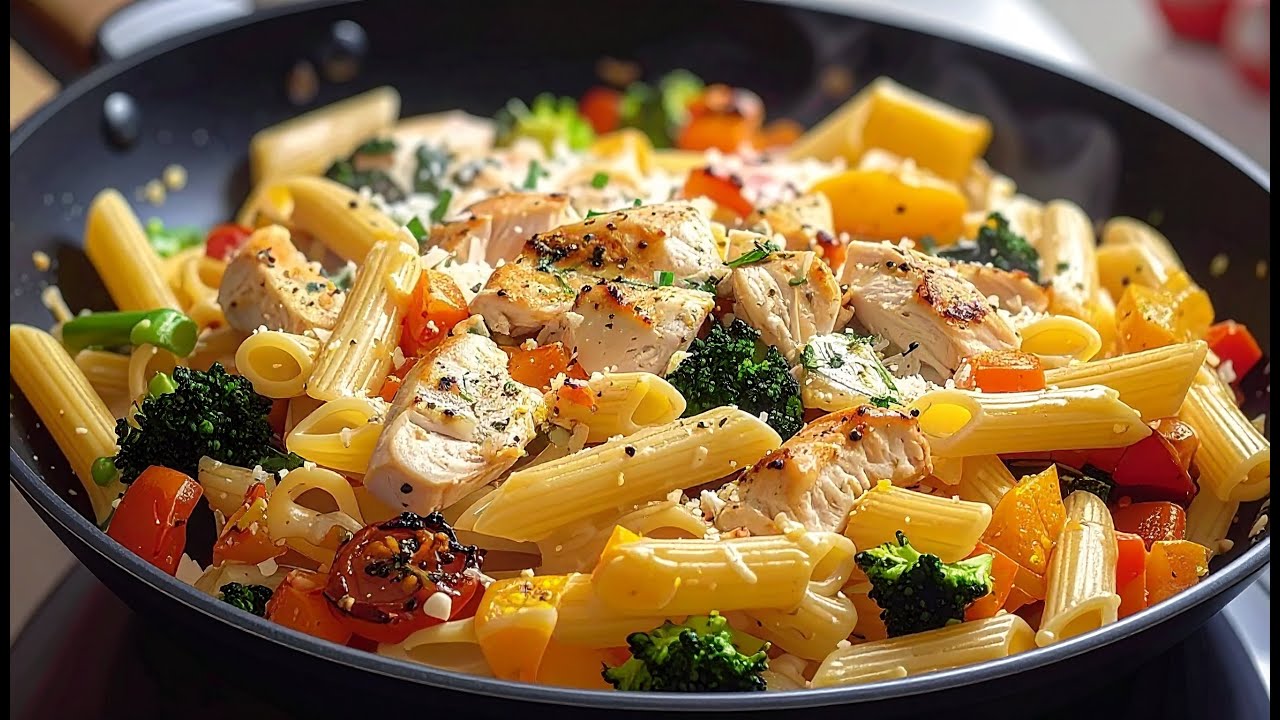 Haben Sie Hähnchenfilet und Nudeln? Das beste Pastagericht für das Abendessen!