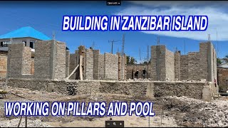 Working on pillars and pool, #building #zanzibar #africa #share #video #pajebeach #tanzania