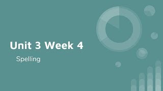 Fourth Grade Unit 3 Week 4 Spelling